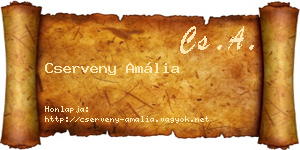 Cserveny Amália névjegykártya