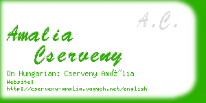 amalia cserveny business card